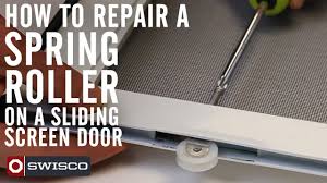 These wheels often come as 2 sets (like inline skates) and are adjustable for height. How To Repair A Spring Roller On A Sliding Screen Door Youtube