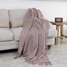 شال كنب سادة لون بيج غامق