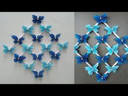 Paper Butterfly Wall Hanging Diy Easy Hanging Paper Butterfly Wall Decoration Ideas Paru Butterfly Wall Art Diy Butterfly Wall Decor Diy Paper Flower Wall