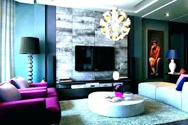 This purple headboard surrounds a circular window, helping to break up the color and add some light into the room. Inspirational Living Room Ideas Living Room Design Grey Purple Living Room Ideas