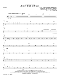 Sky full of stars lyrics. Coldplay A Sky Full Of Stars Arr Mac Huff Drums Sheet Music Pdf Notes Chords Alternative Score Choir Instrumental Pak Download Printable Sku 341223