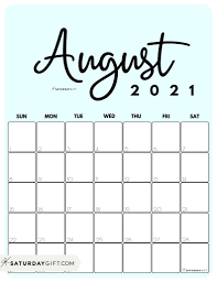 4,000+ vectors, stock photos & psd files. Cute Free Printable August 2021 Calendar Saturdaygift