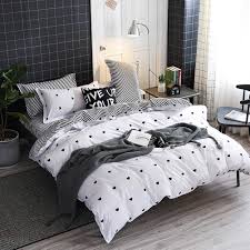 Twin size white comforter sets. Omelas 3pcs Heart Duvet Cover Set Twin Size Black And White Striped Reversible Twin Bedding Set Soft Breathable Microfiber Duvets Cover Without Comforter Buy Online In Aruba At Aruba Desertcart Com Productid 123683605