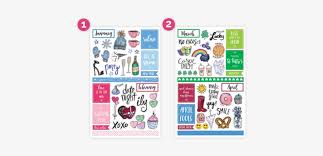 Today, i am releasing a freebie that was inspired by something similar that i created a few days ago but in pink. Sticker Sheets Holiday Planner Stickers Cool Stickers For Planners Transparent Png 450x348 Free Download On Nicepng