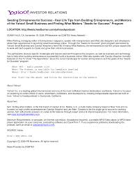 Seeding Entrepreneurial Success