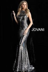 Black And Silver Formal Dresses Jovani Dress 63510 Jovani 63510 Black And Silver Metallic Fitted Prom Dress Prom Dresses Jovani Jovani Dresses Cocktail Dress Prom