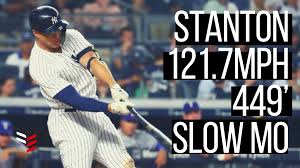 Stanton 121 7 Mph Home Run 449 Feet Homerun Stanton Running