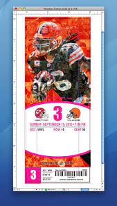 Designing The 2010 Cleveland Browns Season Tickets Ticket Design Sports Design Inspiration