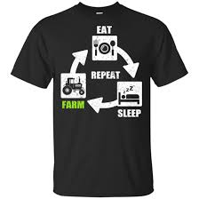 Eat Sleep Farm Repeat Farming T Shirts Hoodie Tank 0stees Farm Tshirt Shirts T Shirt