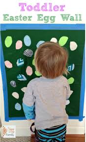 Make An Easter Egg Wall Spring Activity For Toddlers Toddler Easter Toddler Activities Easter Preschool
