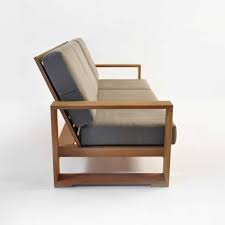 Havana Teak Outdoor Sofa Side View Patio Couch Teak Sofa Outdoor Sofa