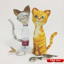 Paper Mache Cat Cat Mache Paper 2019 Paper Mache Cat Cat Mache Paper The P In 2020 Paper Mache Crafts Paper Mache Animals Paper Mache Projects