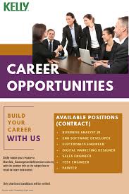 Require 2 years experience with other qualification. Build You Career With Kelly Services Penang Career Assistance And Talent Centre