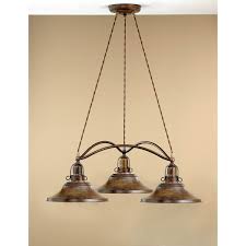 Rustic Charleston Three Light Chandelier