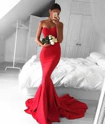 Glamorous Sweetheart Neck Mermaid Red Prom Dresses Red Mermaid Formal Dress Red Mermaid Evening Dress Red Mermaid Prom Dress Evening Dresses Prom Mermaid Evening Dresses
