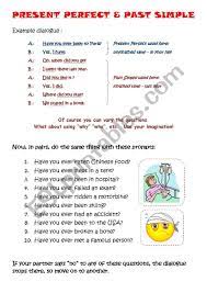 We got back this morning. Dialogue Present Perfect V Past Simple Esl Worksheet By Jannabanna