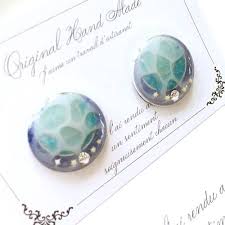グラデーション水面ピアス ピアス アクセサリー レジンアクセサリー
