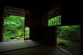 瑠璃光院 新緑と苔 京都の秘境の緑 伝統的な日本家屋 茶室 京都