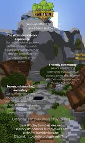 Use the keyword herocraft when registering! Humble Skies 1 16 5 Rpg Skyblock Server Not Pay To Win Opens February 28th 2020 Hiring Staff Server Recruitment Servers Java Edition Minecraft Forum Minecraft Forum