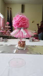 Tutus And Tiaras Baby Shower Party Ideas Photo 32 Of 67 Tutu Baby Shower Girl Baby Shower Centerpieces Baby Bear Baby Shower