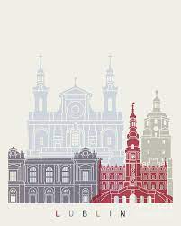 Lublin Skyline Poster By Pablo Romero In 2020 Lublin Tourism Poster Travel Wall Art
