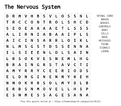 Check spelling or type a new query. Download Word Search On The Nervous System