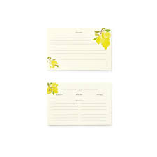 Kate Spade New York Recipe Card Refill Lemons Recipe Cards Recipe Card Set Lemon Recipes