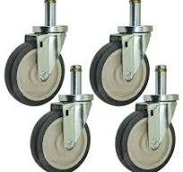 5" Metro Wire Shelving Caster Kit, Set of 4 Floor Protective Casters, 7/8"  Grip Ring Stems