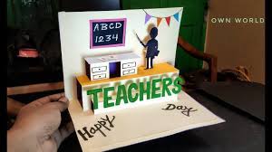 These teachers day card and gift ideas will contribute to their workspace color and personality. Diyteache R S Day Card Handmade Teachers Day Pop Up Card Making Idea Youtube