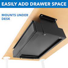 I added a laptop shelf under my desk to store my laptop and reduce the clutter on the desk. Under Desk Pull Out Drawer Kit With Shelf Mi 7291 Mount It