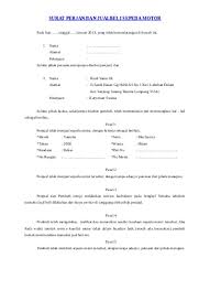 Anda bisa langsung menggunakan surat pengunduran haji tersebut dengan mengubah dan menyesuaikan beberapa data. Top Pdf Surat Perjanjian Jualbeli Sepeda Motor 1 123dok Com