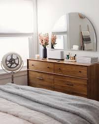 Half Circle Mirror Above Bedroom Dresser Home Decor Bedroom Home Minimalist Bedroom