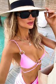 biquíni cortininha com argolas rosa 100199 madallola