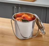 BESTOYARD Stainless Steel Bucket With Lid - 6L Multipurpose Pail For  Compost, Rice, Trash, Water Storage