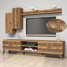 Mobilya modelleri arıyorsanız vivense.com doğru adres! Variant Class Duvar Rafli Tv Unitesi Ceviz Ceviz