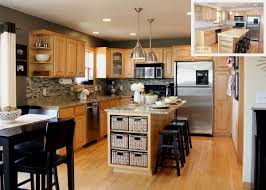 maple kitchen cabinets, kitchen wall