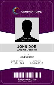 Beginning july 31, 2020, the next generation usid card will be issued to eligible individuals at select dod id card facilities. 16 Id Badge Id Card Templates Free Templatearchive