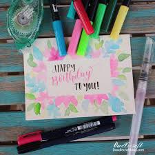 Check spelling or type a new query. Watercolor Hand Lettering Birthday Cards Diy With Tombow