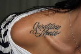 Upper Shoulder Name Tattoo Ideas Tattoo Name Fonts Shoulder Name Tattoo Collar Bone Tattoo