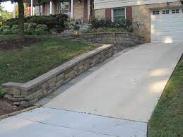 Driveway Retaining Wall Diy Driveway Front Yard Driveway