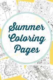 Cute Summer Coloring Pages Beaches Mermaids Camping And More