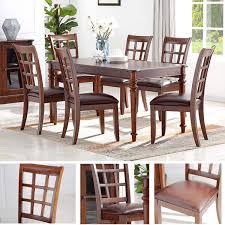 Yaheetech solid wood dining chairs button tufted parsons diner chair upholstered fabric dining room chairs kitchen chairs set of 6, beige 4.2 out of 5 stars 82 $295.99 $ 295. Modern Tictactoe Back Wooden Kitchen Chairs Norpel