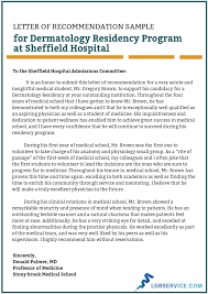 Awesome Dermatology Residency Letter Of Recommendation