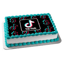 Or you can try pound cake,bt keep in mind the weight of it. Tik Tok Logo Dollar Signs Edible Cake Topper Image Abpid51986 Walmart Com Walmart Com