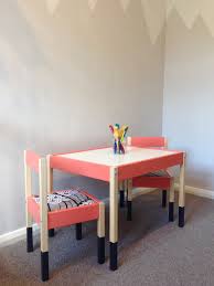 Ikea Hack Latt Table And Chairs Paint Little Greene Orange Aurora Ikea Kids Table Ikea Kids Chairs Ikea Hack Kids Table