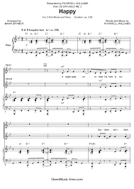 Happy Sheet Music Pharrell Williams Sheetmusic Free Com