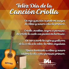 Peru criollo mix, música peruana, valses, polkas, marineras y festejos. Hoy Celebramos Con Orgullo El Dia De La Cancion Criolla Una Razon Mas Para Sentir Pasion Por Nuestro Peru Institucion Nuevo Horizonte