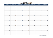 Download and print calendars for 2021! January 2021 Calendar Calendarlabs