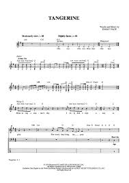 The plaintive ballad reflects on lost love and features strummed acoustic guitar rhythm with pedal steel guitar. Tangerine Quot Sheet Music By Led Zeppelin For Bass Tab Sheet Music Now