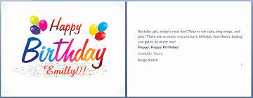 This custom card examples shows how to add custom. Birthday Card Template For Word Inspirational Ms Word Happy Birthday Ca Birthday Card Template Free Birthday Invitation Card Template Free Happy Birthday Cards